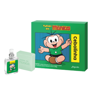Kit Colônia 25ml + Estojo Sabonetes Turma da Monica - Cebolinha
