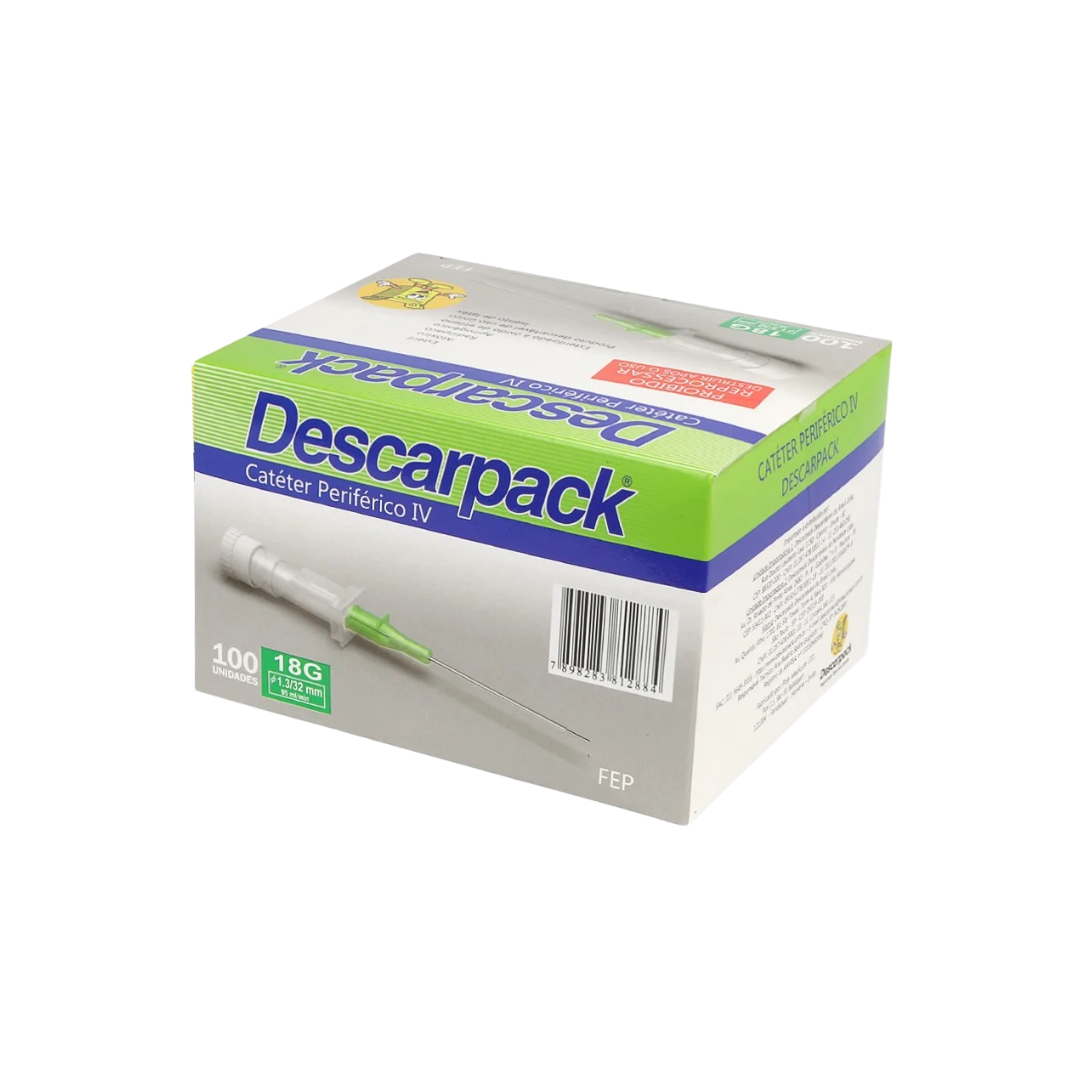 Cateter Intrav 18g (Verde) C/100un