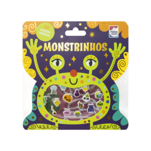 Livro Com Adesivos Fofinhos: Monstrinhos
