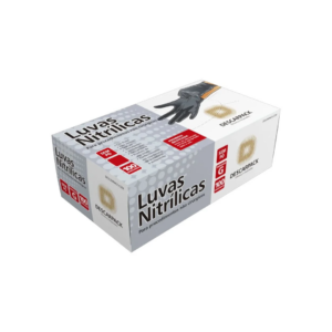 Luva Nitrilica M S/ Pó C/100unds Preta