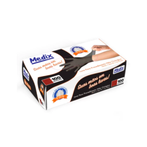 Luva Nitrilica P S/ Pó C/100unds Preta