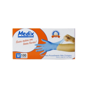 Luva Nitrilica P S/pó C/100unds Azul