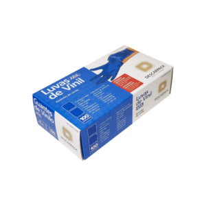 Luva Procedimento Vinil M S/ Pó C/100unds Azul
