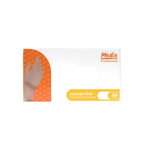 Luva Vinil Uso Geral M S/ Pó C/100unds