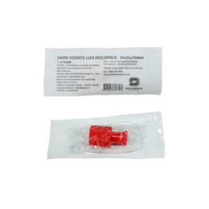 Tampa Luer Vedante Macho/femea Estleril C/100