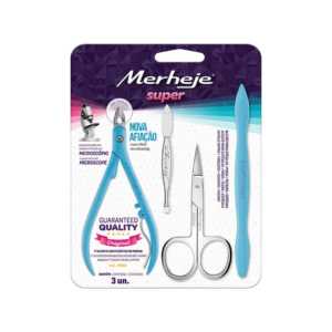 Conj. Elite (Alicate+pinça+tesoura+espátula) Basic Mix