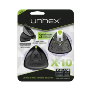 Cortador P/ Unhas Unhex X10 Preto C/ Verde Limão