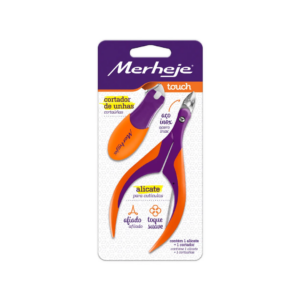 Conj. Alicate + Cortador Merheje Touch Violeta/laranja