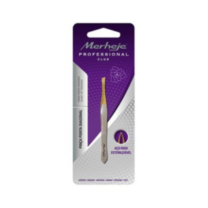 Pinça Depilatória Merheje Professional Club Ponta Diagonal